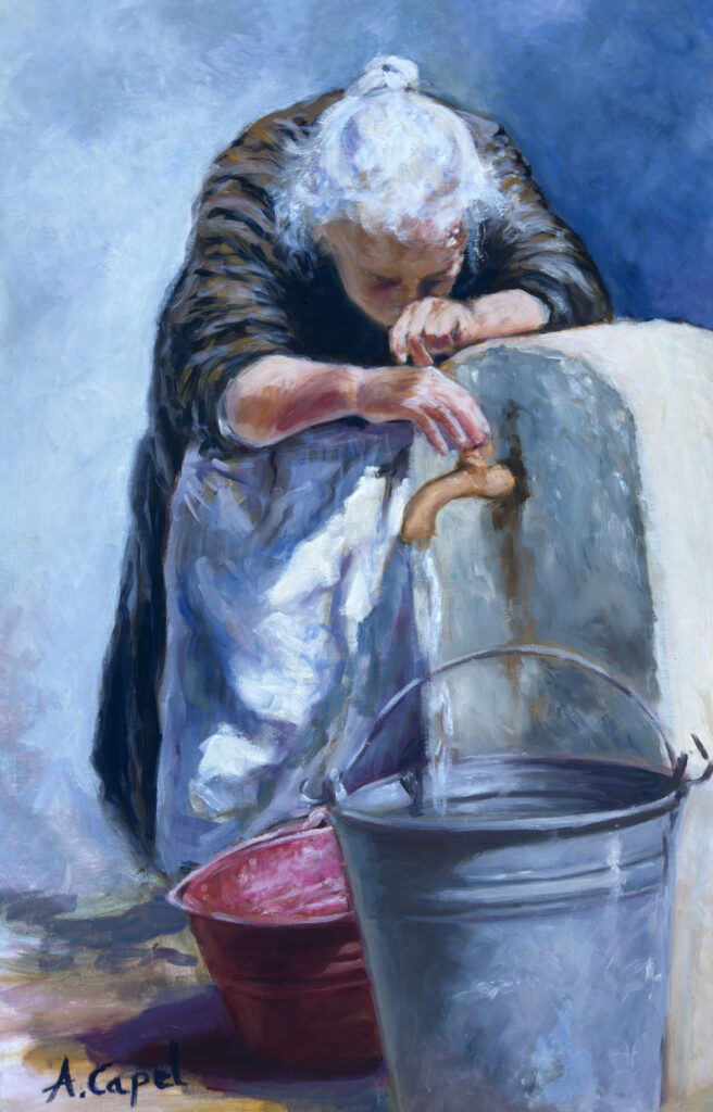 Vieja en la fuente