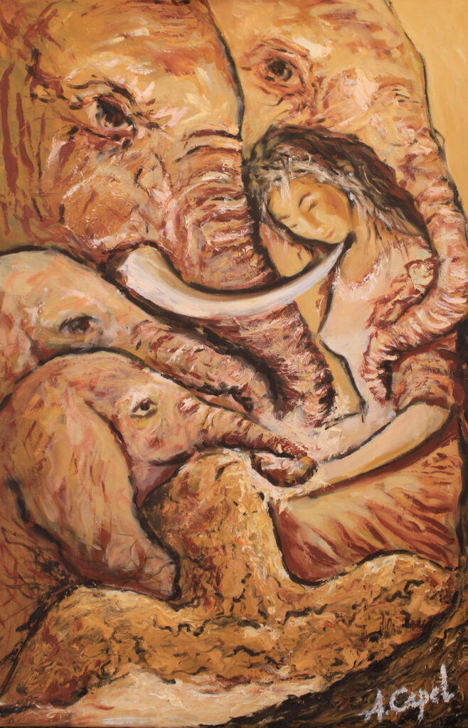 El abrazo de los elefantes